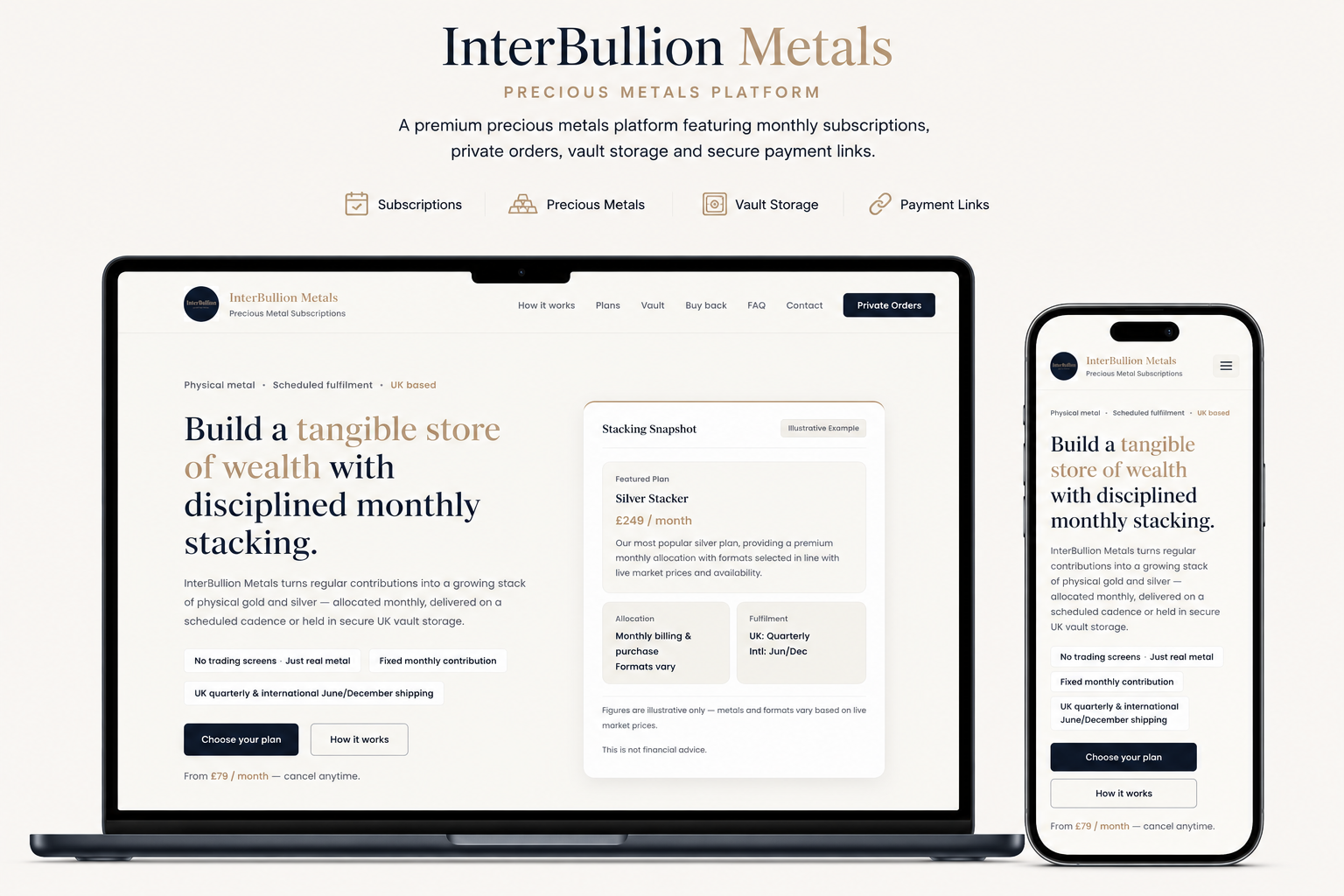 InterBullion Metals website screenshot